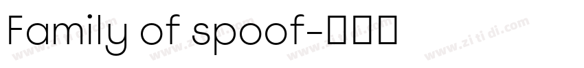 Family of spoof字体转换